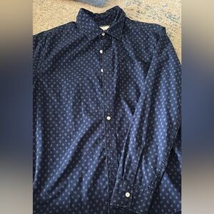 American Eagle Outfitters Dark Blue Patterned Shirt